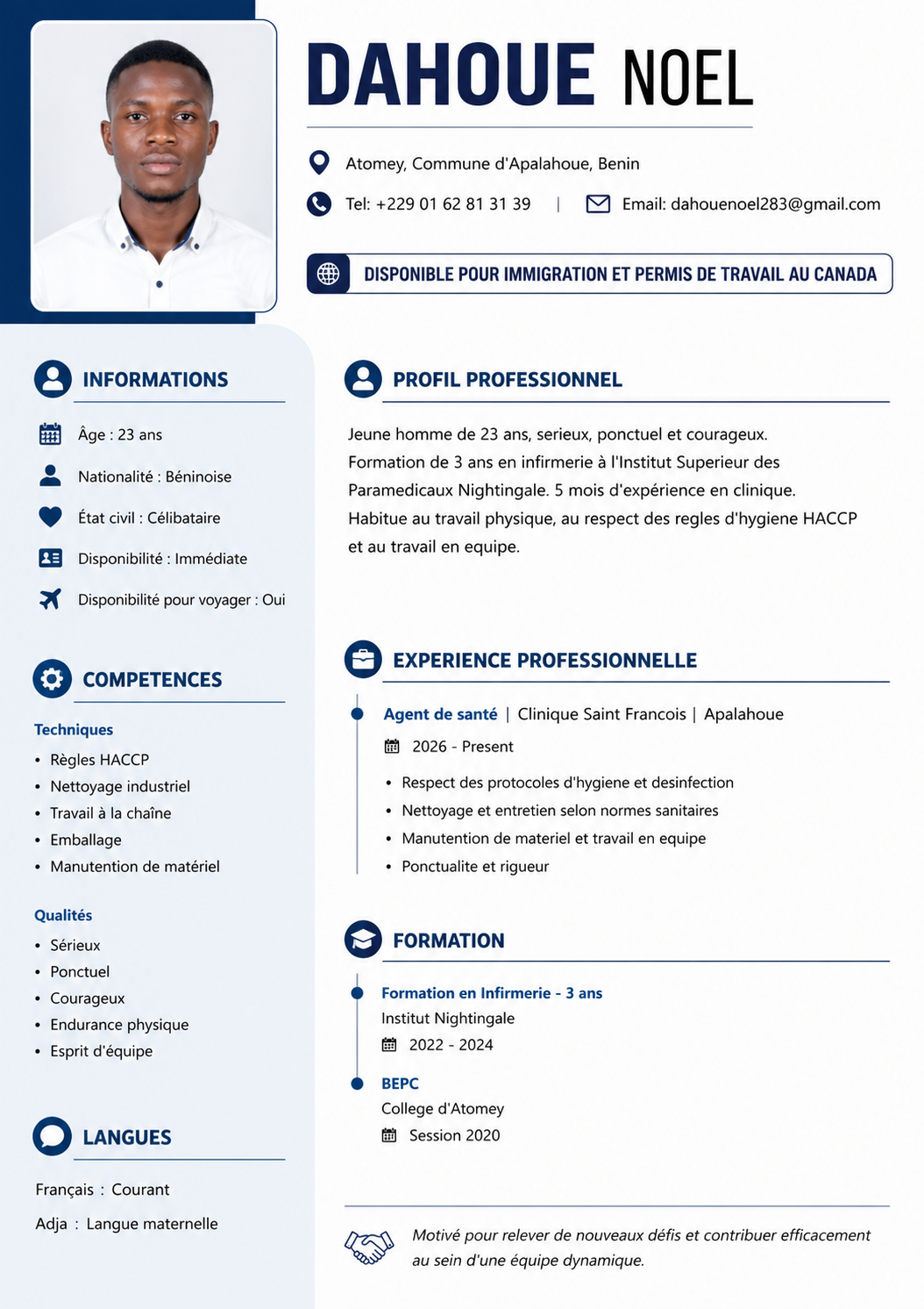 CV Dahoue Noel